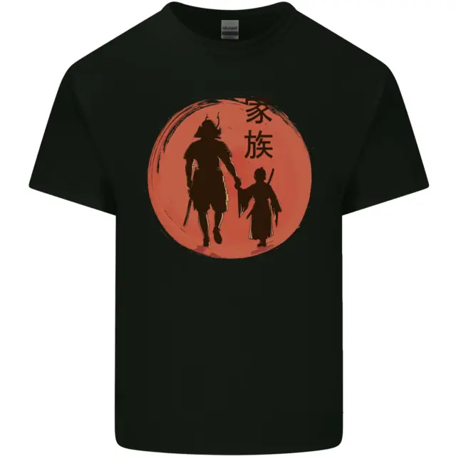 T-shirt top da uomo cotone samurai papà figlio festa del papà MMA arti marziali