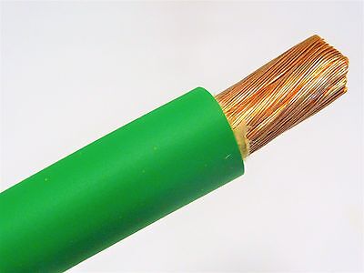 30' Ft 4 Awg Gauge Welding Cable Green Copper Battery Leads Made In Usa