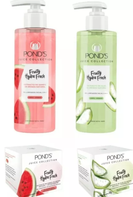 Pond's Fruity Hydra Fresh 2 Geles Hidratantes y 2 Geles Limpiadores Faciales Set