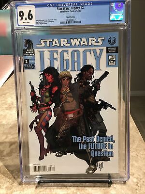 Star Wars Legacy #2. CGC 9.6. Dark Horse Comics 12/06. 3rd Printing