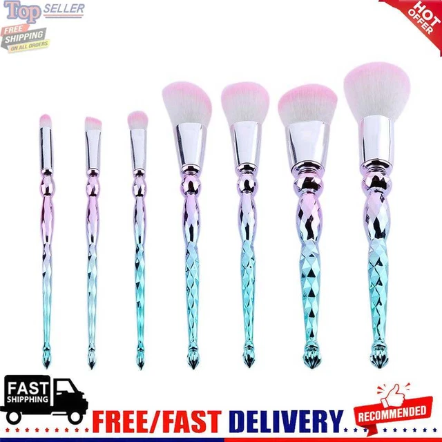 Moda 7 piezas Pro Spiral Gradiente Manija Maquillaje Cepillo Set Herramientas Cosméticas Kit