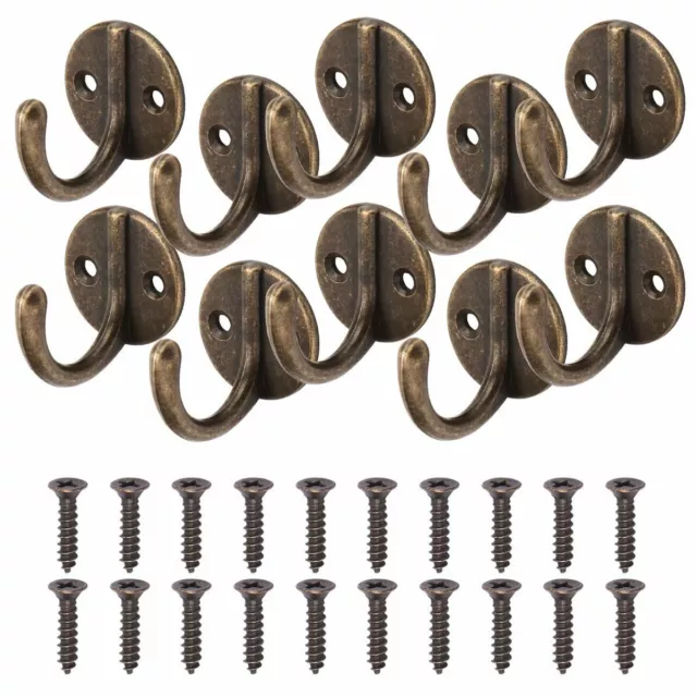 10PC Coat Hat Rustic Cast Wall Hooks Restore School Farm Towel Bath Kitchen USA