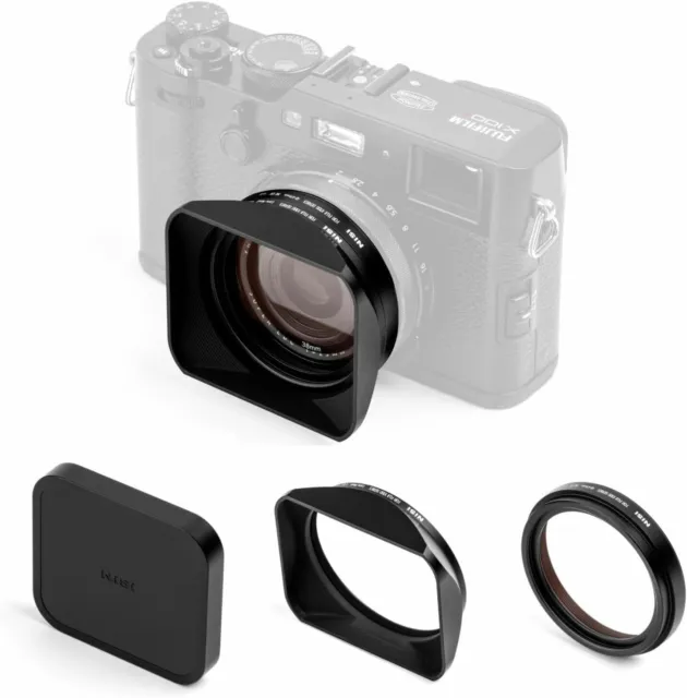 NiSi X100 NC UV Filter Metal Lens Hood and Lens Cap for Fuji X100 Series Cameras