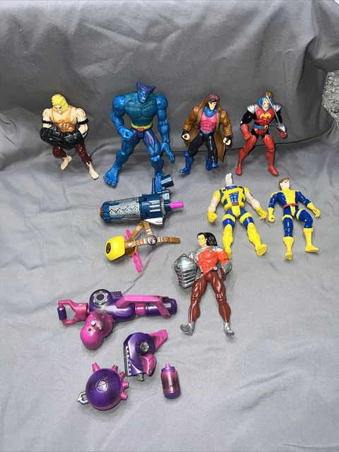Huge LOT Original X-Men 1990’s Toy Biz Action Figures Marvel & Accessories
