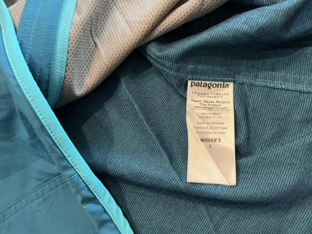 Patagonia All Free Softshell Jacket Blue Full Zip Lightweight Outdoor Size L 3