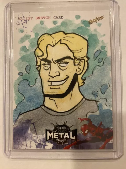 Marvel Metal Universe SPIDER-MAN 1/1 Sketch Card VENOM EDDIE BROCK Kate Carleton