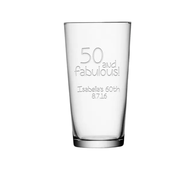 Personalized Beer Glass, Custom Engraved Beer Glass,50th Birthday Gifts