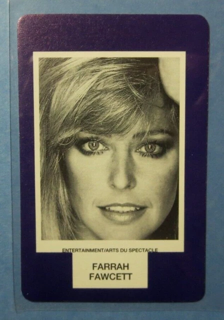 1991 FACE TO Face The Famous Celebrity Guessing Game Cards Farrah 1991-face-to-face-the-famous-celebrity-guessing-game-cards-farrah