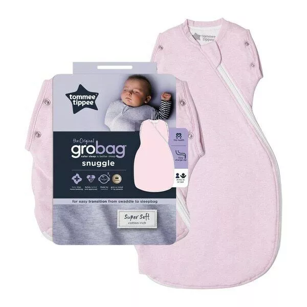 Tommee Tippee Grobag 0-4 meses 1.0 Tog Rosa jaspeado Snuggle