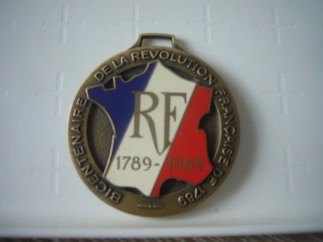 A: MEDAILLE BICENTENAIRE DE LA REVOLUTION FRANCAISE MARAT ET HEBERT 1989 Sup