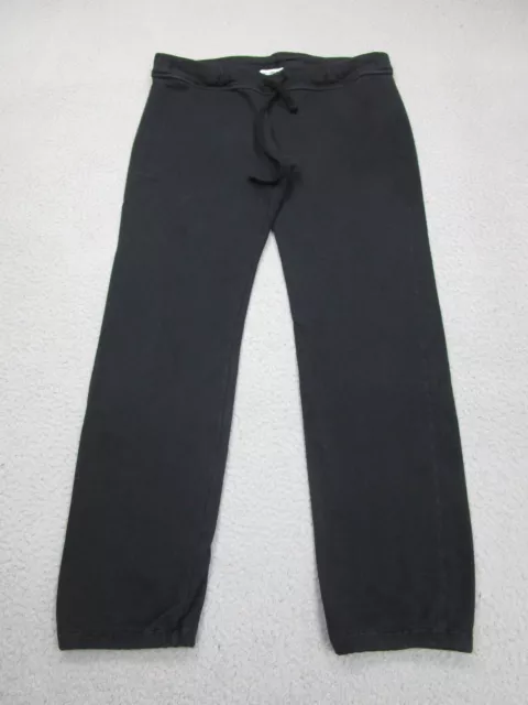 James Perse Sweatpants Womens M Black Terry Jogger Pants Medium Ladies size 2