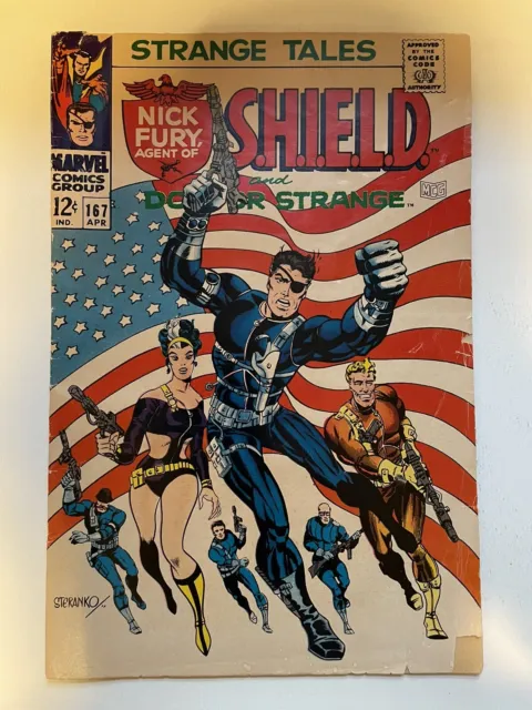 Strange Tales #167 ICONIC Jim Steranko cover Silver Age Marvel 1968