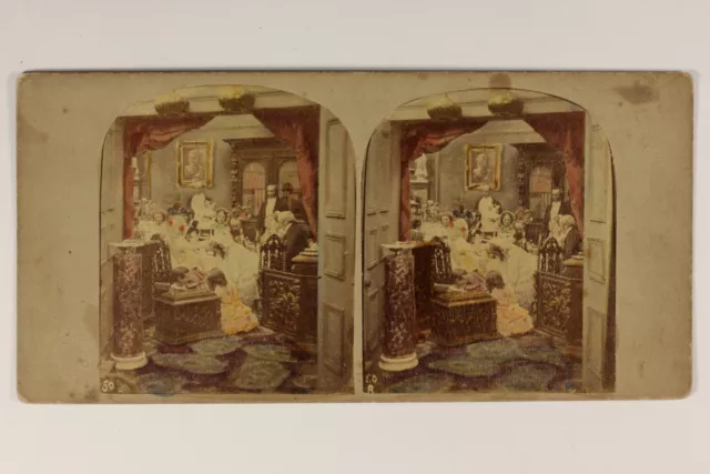 UK England London Frühstück / Hochzeit Ab Stationers Halle c1860 Foto Stereo