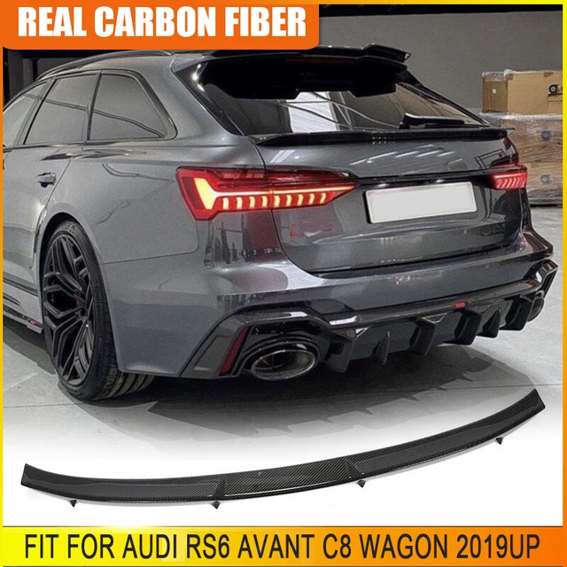 Fits Audi A6 Avant RS6 C8 Wagon 2019UP Dry Carbon Rear Trunk middle Spoiler Wing