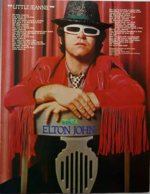 ELTON JOHN => 1 page 1980 french CLIPPING / COUPURE DE PRESSE