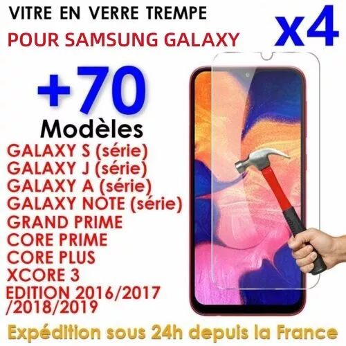 pour Samsung S9/10/S8/A5/A6/J4/J5/J6/A21s/A20e/A40/A51 Protection Verre Trempé