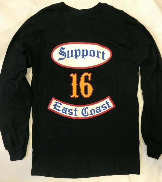 SUPPORT 16 PAGAN'S Mc Motorcycle Club East Coast Rocker Long Sleeve