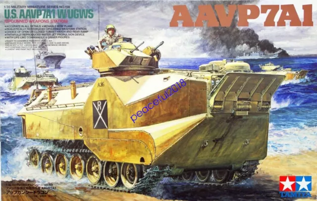 Tamiya 35159 1/35 Scale Model Kit U.S Marine Amphibious Vehicle AAV-P7/A1 w/UGWS