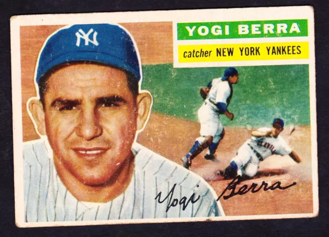 1956 Topps #110 Yogi Berra Yankees Gray Back