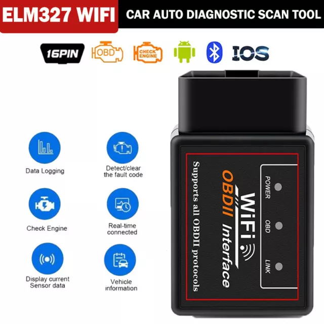 OBD2 ELM327 Wifi Scan Car Auto Diagnosegerät Scanner Tool OBDII IOS/Android