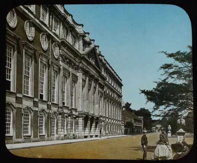 Hampton Court Palace Nr. 7 VORDER ZUM GARTEN C1900 Magic Laterne Folie FOTO