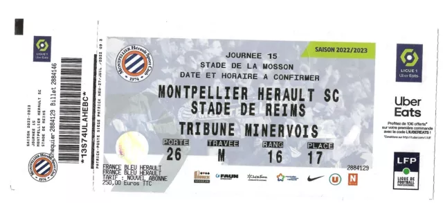 Billet de store foot