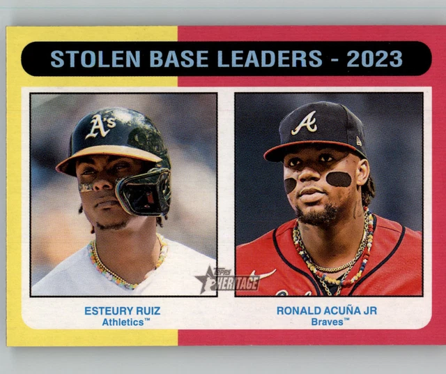 (8) 2024 TOPPS Heritage ESTEURY RUIZ/RONALD ACUNA JR. Card Lot SB