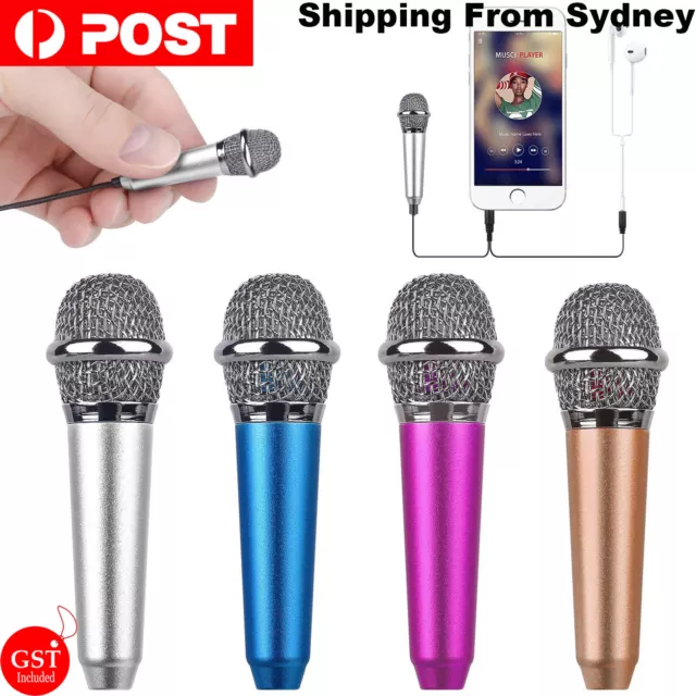 Mini Microphone Portable Vocal Instrument Mic for Mobile Phone Laptop Notebook A