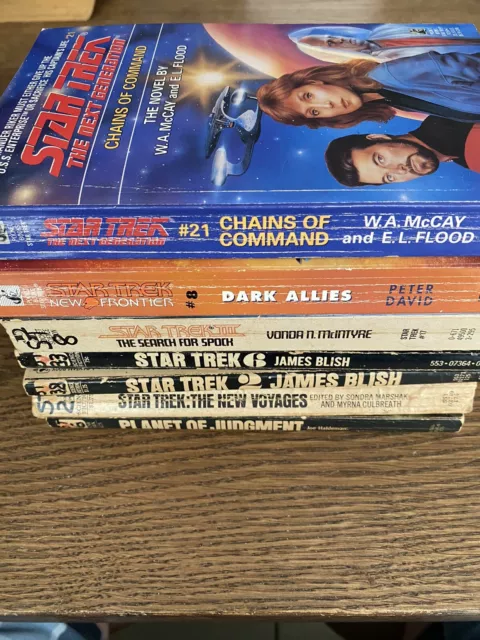 Lot of 7,Star Trek TOS Next Generation Paperback Books Various Titles