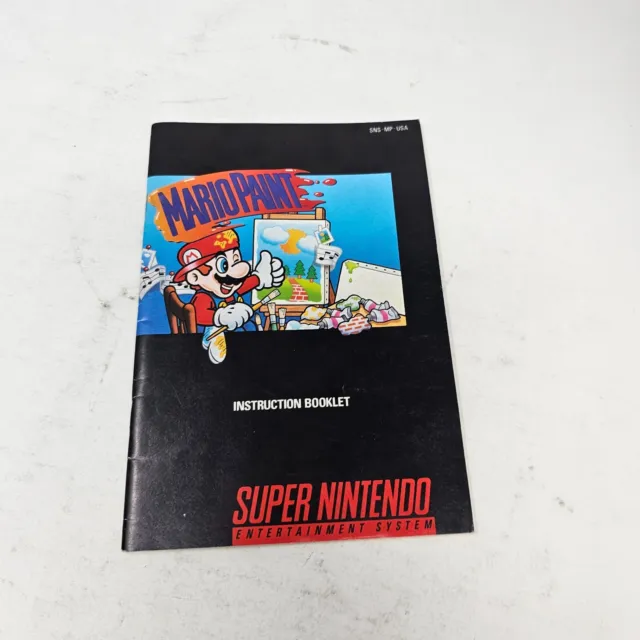Mario Paint SNES Super Nintendo Manual Instruction ONLY - GOOD