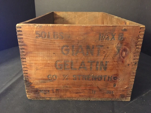 Antique Vintage High Explosive Dynamite Crate Advertising Atlas Powder Co. 5