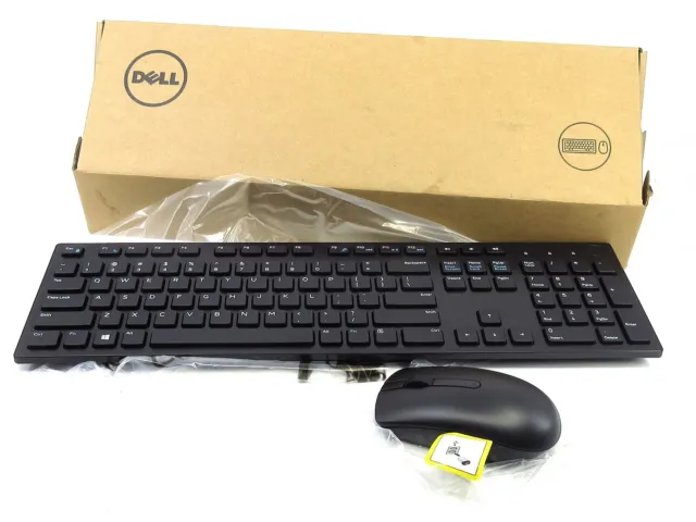 Genuine DELL KM636 Wireless Keyboard Mouse Combo Black NEW