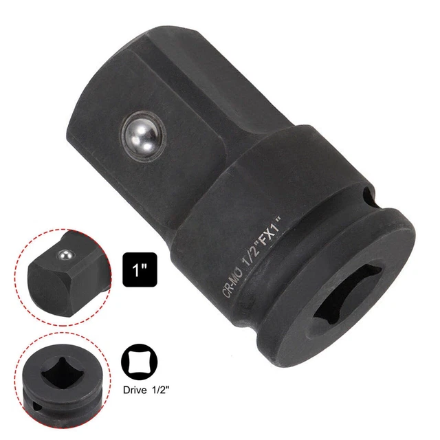 Ratchet Wrench Socket Air Impact 1/2 Inch Drive x1 Inch Drive Adapter Reducer