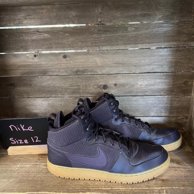 MENS NIKE EBERNON Mid Winter Burgundy Ankle High Top Boots Shoes