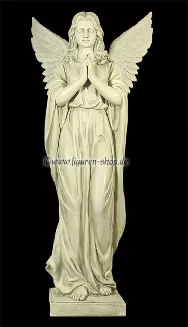 Große Engel Garten Figur betend 96 cm - Gartenfigur Friedhof Grab Deko