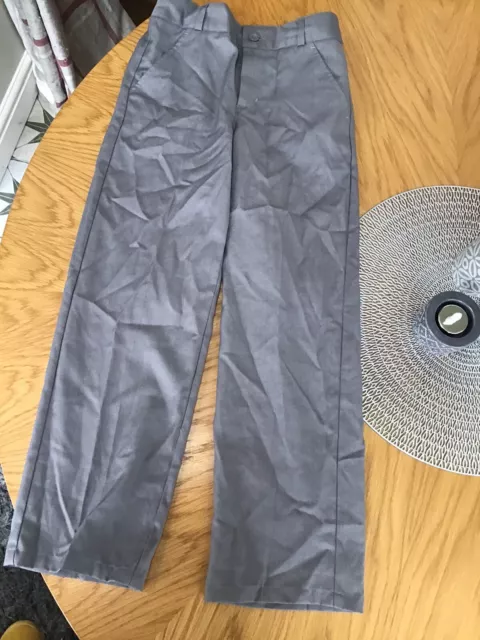 New Autograph Boys Grey Trousers….size 7-8 Years…adjustable Waist..rp £14