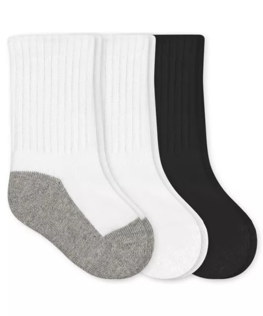 Jefferies Socks Baby Boys Girls Toddler Seamless Cotton Ribbed Crew Socks 3 Pack