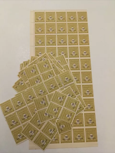 Lot Arc de Triomphe- 0,50 Fr X 50 timbres neufs, Affranchissement, France