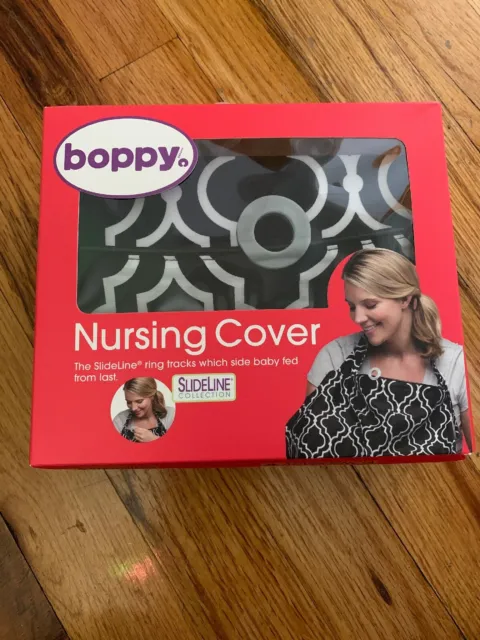 Boppy Nursing Cover Slideline Collection - Black/White