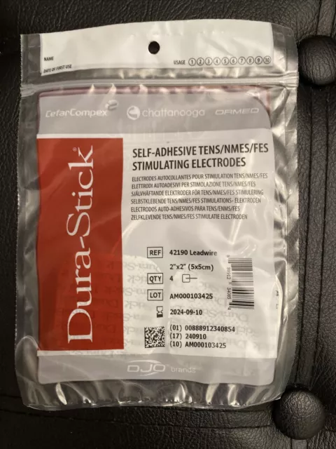 Electrode Durastick Plus Snaps Carre 5x5 cm - Pack de 4