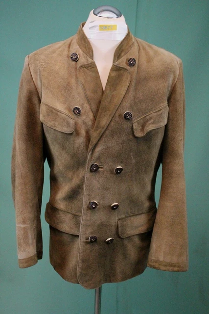 Orig MEINDL pelle costume tradizionale Janker 48/M bottoni cervo veri due file vintage