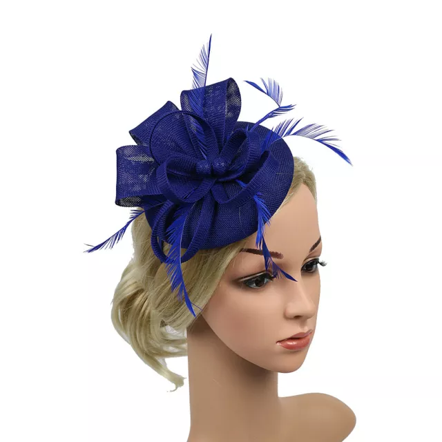 Cappello Fascinator Piuma Fascinator Clip Fascia Donna Matrimonio Sposa Royal Ascot Race 2