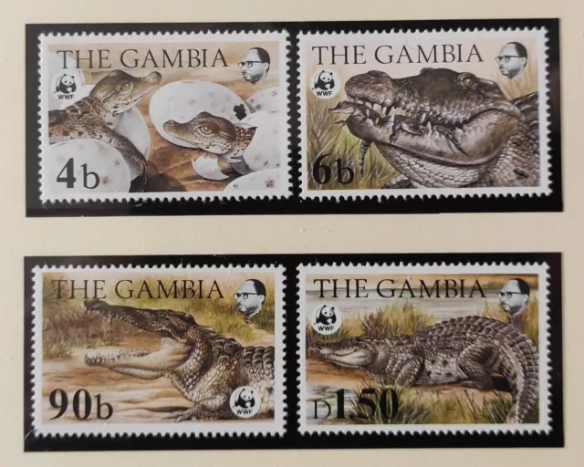 Timbre Stamp 4 Gambie Y&T#510-13 Crocodile Wwf Neuf**/Mnh-Mint 1984~E73