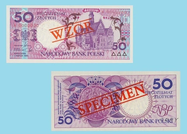Poland 50 Zlotych 1990 not issued  -   Copy