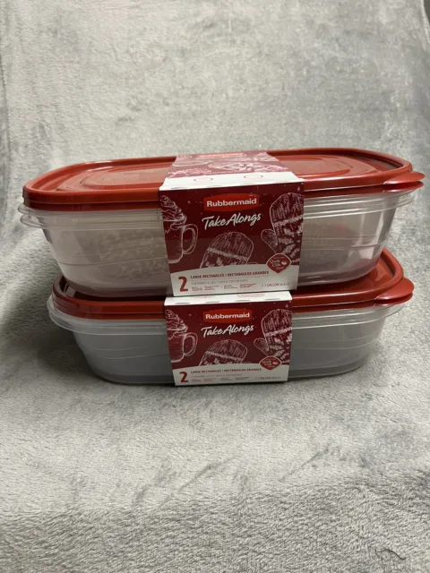 Rubbermaid 2.5 Gallon Chili Red Easy Find Lid Food Storage Container 1777164