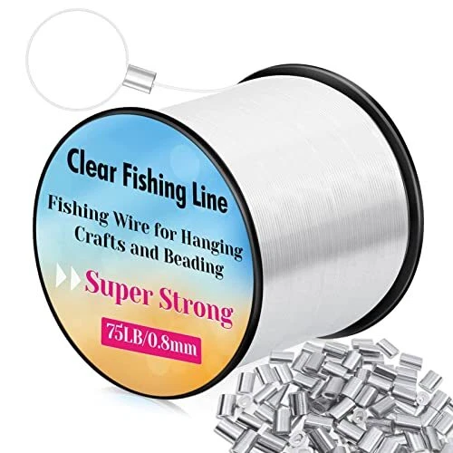 Hanging Wire Clear, Thick Fishing Line Nylon String Picture Frame Wire