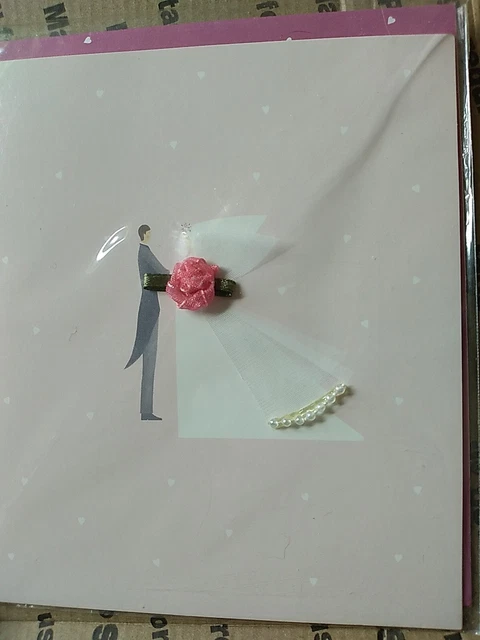 Burgoyne Wedding Greeting Card Wishing You Love & Happiness Embellishments New