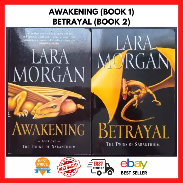 Awakening + Betrayal Twins Of Saranthium Lara Morgan Fantasy Sci-Fi Romance Book