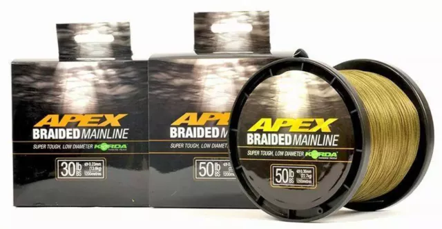 Korda Apex geflochtene Hauptlinie 450m 1200m 30lb 50lb Karpfen Grob Angeln Geflecht Leine