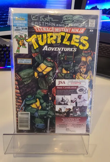 Teenage Mutant Ninja Turtles Adventures 1  1988 Signed & sketch Kevin Eastman